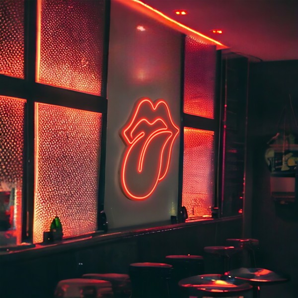 Rolling Stones Neon Sign - Neon Sign Wall Decor - Handmade Neon Wall Sign - Tongue Neon - Neon Sign Wall Art - Red Custom on sale Neon Wall Sign